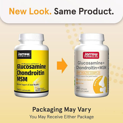 Jarrow Formulas Glucosamine + Chondroitin + 240 Capsules, 60 Day
