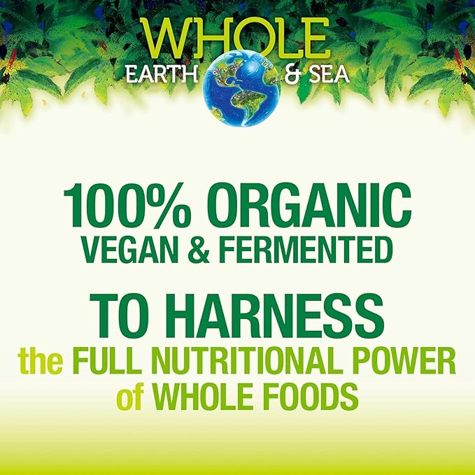Whole Earth & Sea from Natural Factors, Organic Fermented Protein & Greens, Vegan Whole Food Supplement, Tropical, 1lb 7.3 Oz