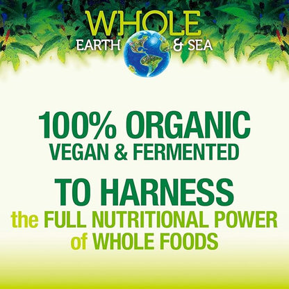 Whole Earth & Sea from Natural Factors, Organic Fermented Protein & Greens, Vegan Whole Food Supplement, Tropical, 1lb 7.3 Oz