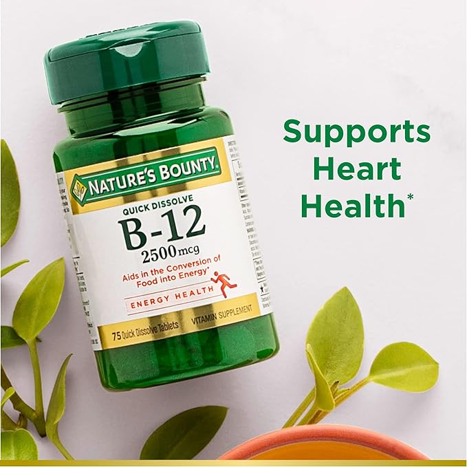 Nature's Bounty Vitamin B12 2500 mcg, 75 Quick