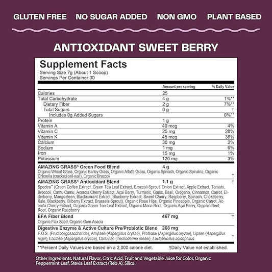 Amazing Grass Greens Superfood Antioxidant: Greens 15 Servings
