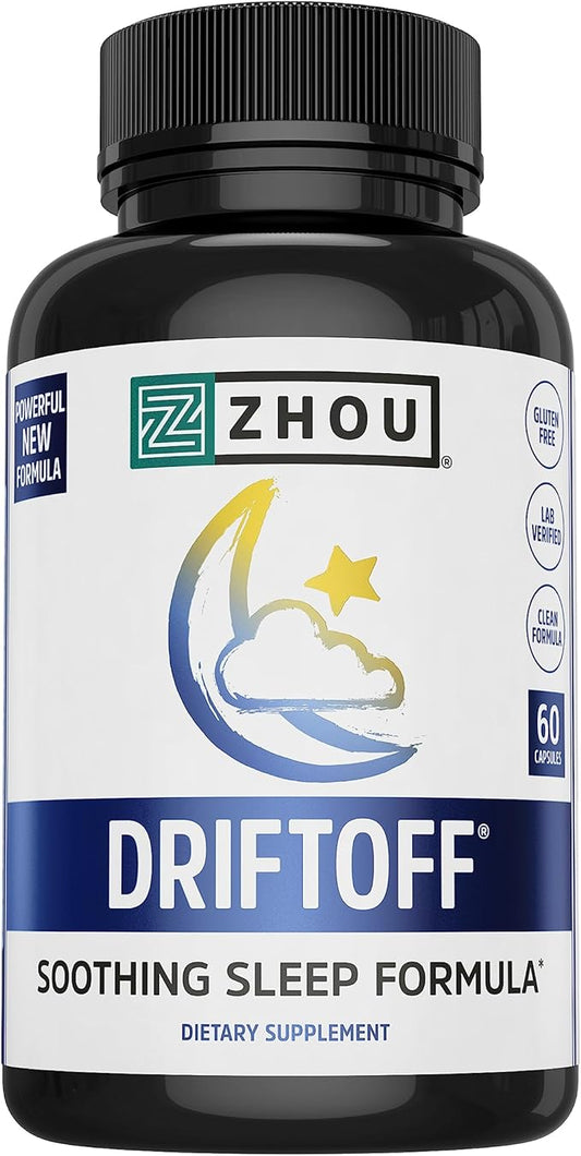 Zhou Drift Off Premium Sleep Aid 30 Servings, 60 Veggie