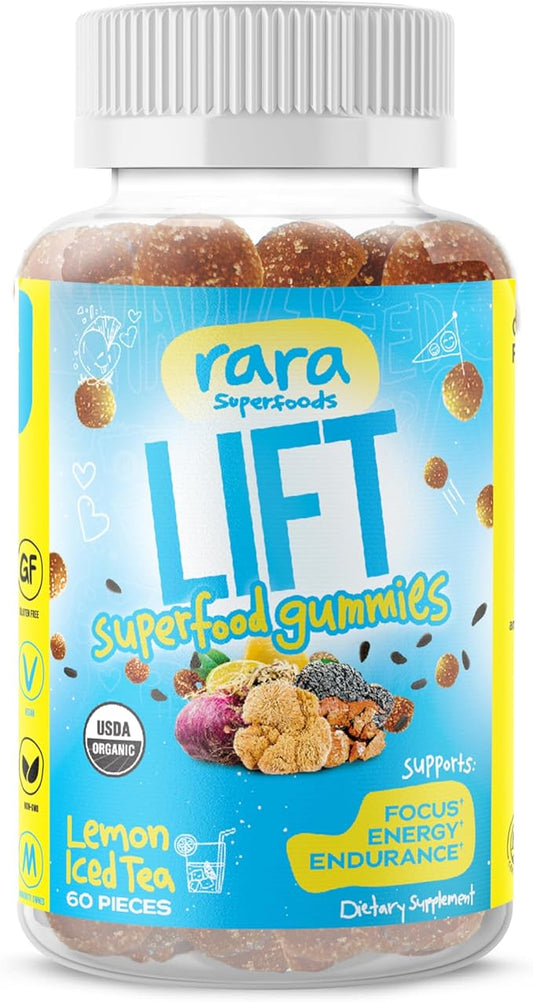 Lift Focus USDA Organic Certified Gummies (60 Gummies,