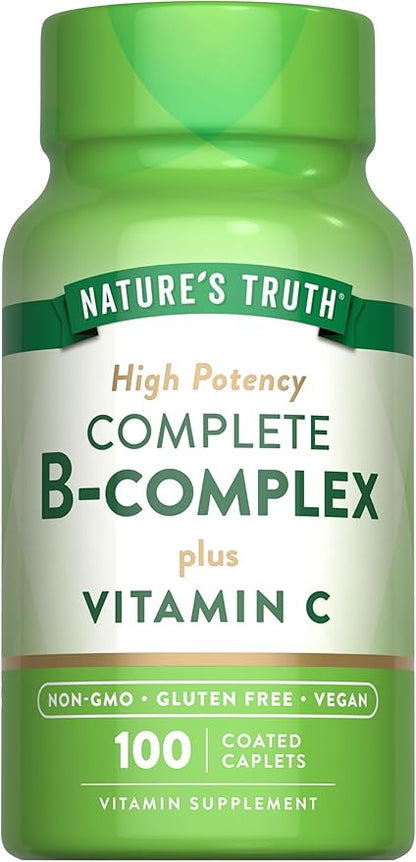 Nature's Truth Vitamin B Complex Plus 100 Caplets