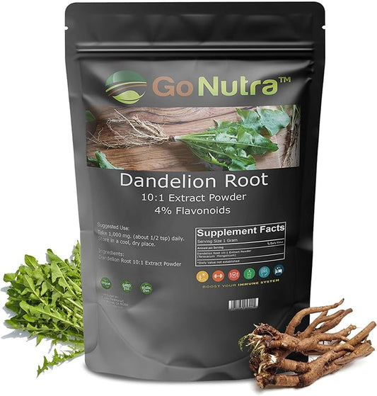 Go Nutra - Dandelion Root Powder, 10:1 Dandelion 4% Flavonoids, 1lb