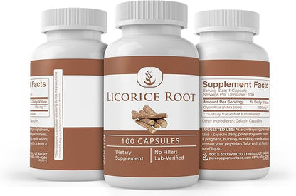 Pure Original Ingredients Licorice Root Extract (100 Capsules)