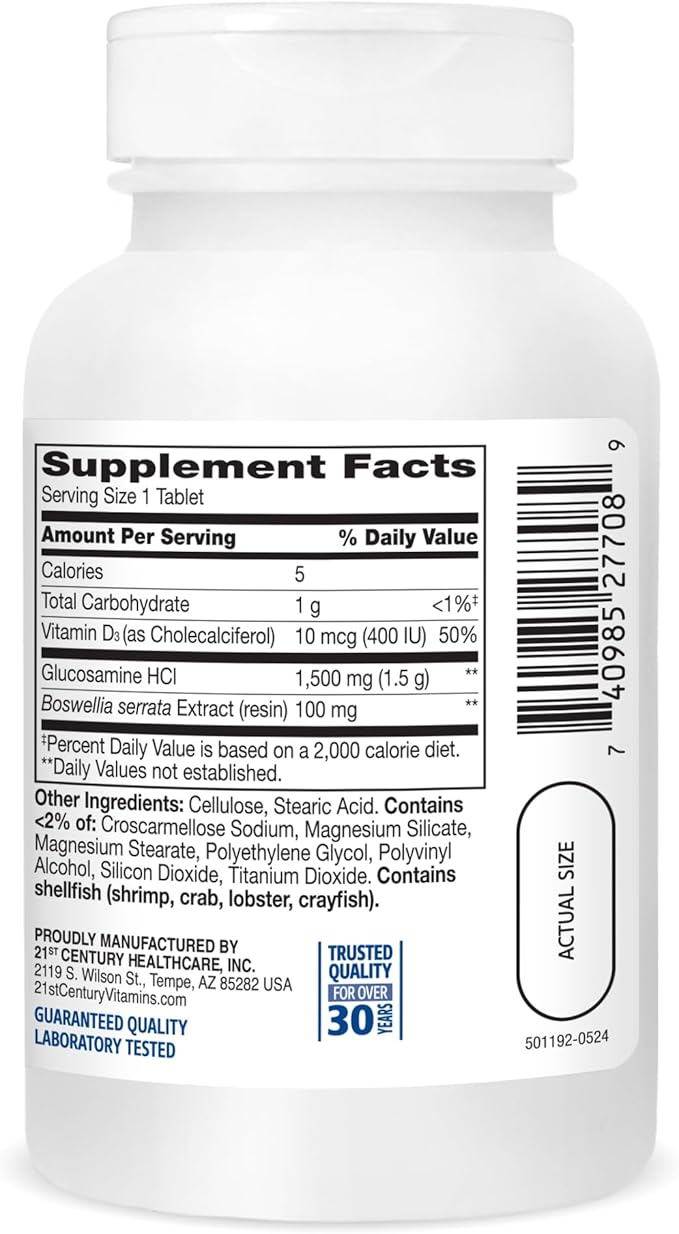 21st Century Glucosamine Daily Complex Plus 60 Count (27708)