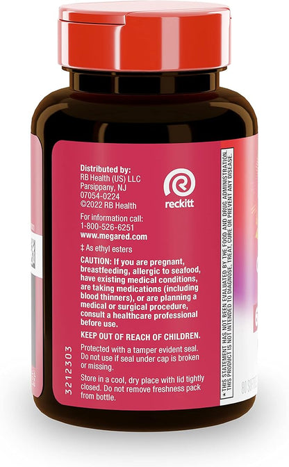 MegaRed Omega 3 Fish Oil Supplement 800mg (per 6X Absorption 3 Fatty (80cnt Box),