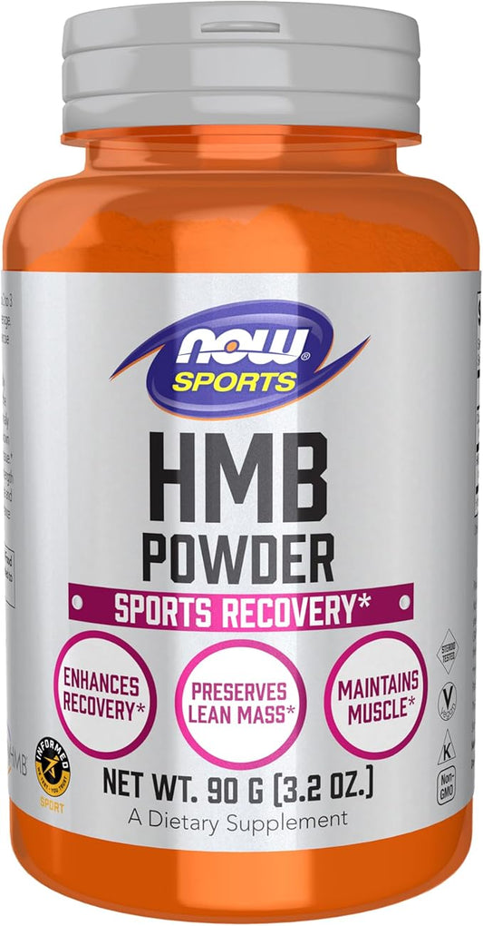 NOW Foods Sports Nutrition, HMB (β-Hydroxy β-Methylbutyrate)Powder, Sports Recovery*, 90 Grams