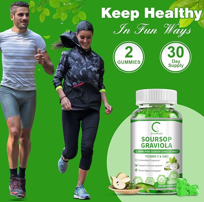 Soursop Graviola Gummies 2,000mg Soursop 60 Counts