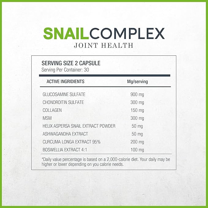 Snail Complex with Glucosamine, Chondroitin, MSM, 60 Capsules 3)