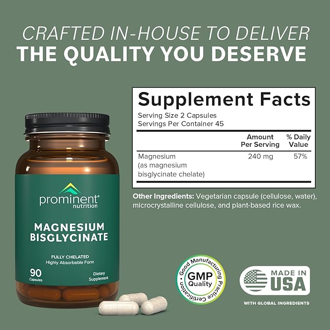 Magnesium Bisglycinate Capsules 240 mg, 45 Day
