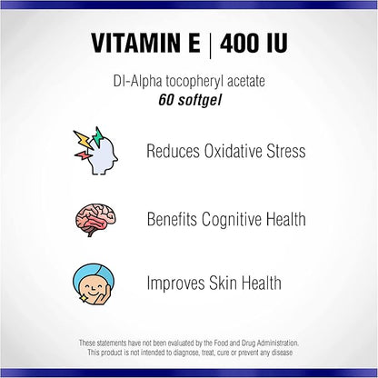 Vitamin E 60 Softgels 400 IU