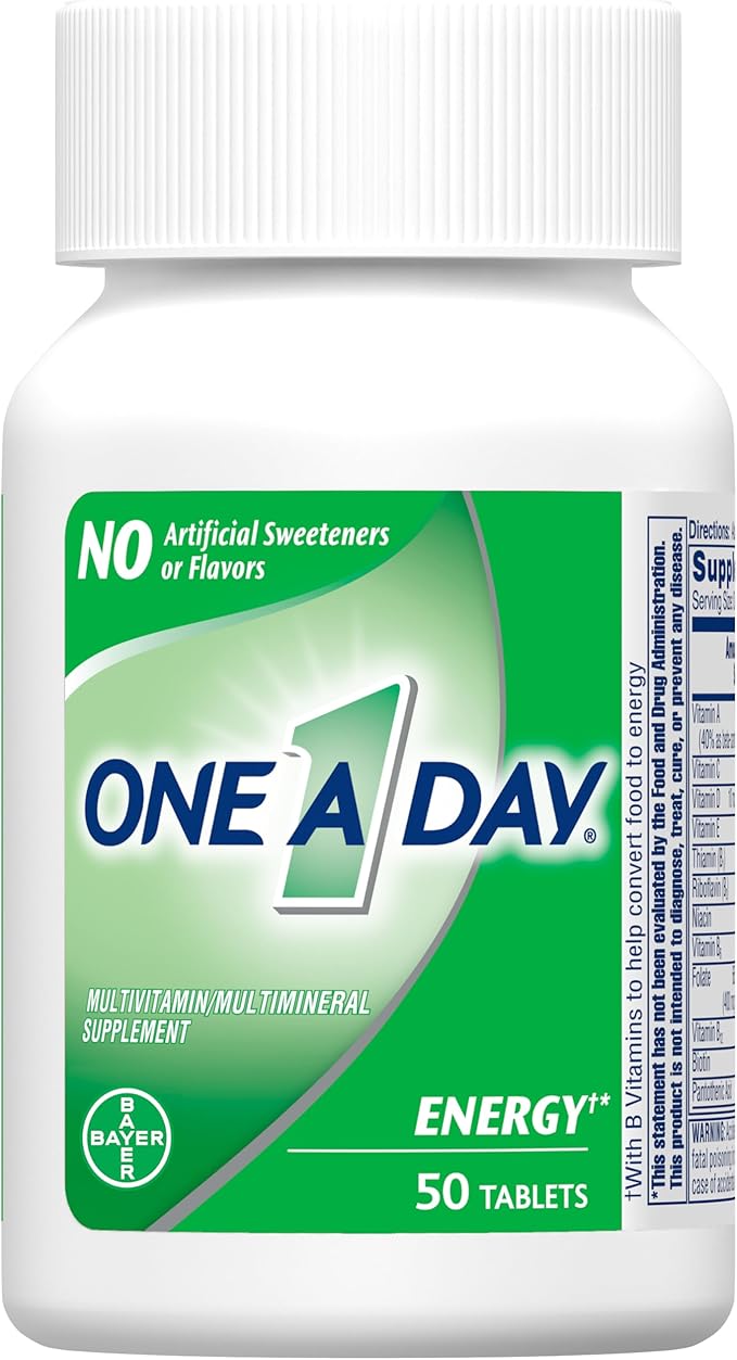 One A Day Energy Multivitamin B6, B12 B12 & 50 Tablets