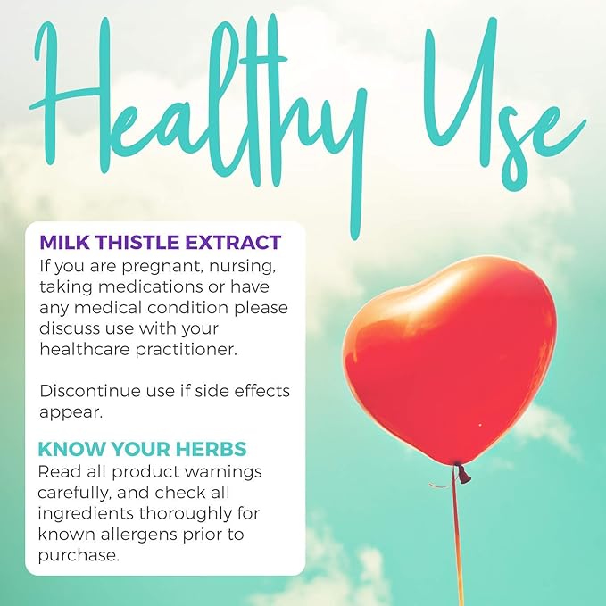 USDA Organic Milk Thistle Capsules 80% Silymarin 300mg of 30:1 Milk 9,000mg - 60 Day