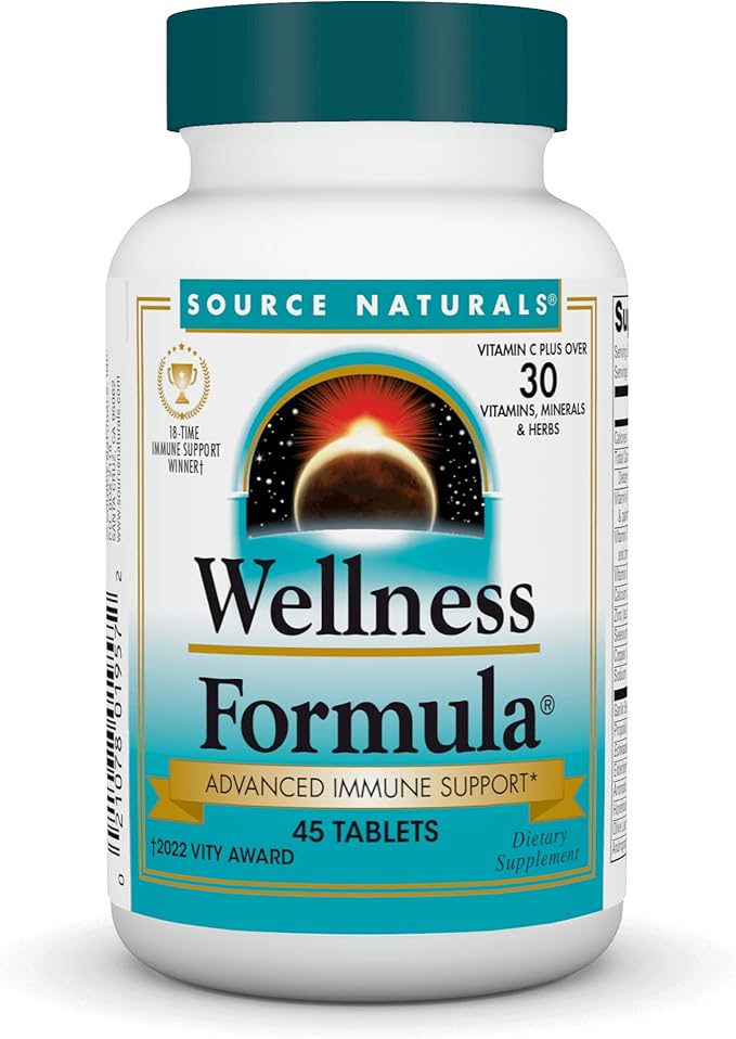 Source Naturals Wellness Formula Bio-Aligned Vitamins 45 Tablets