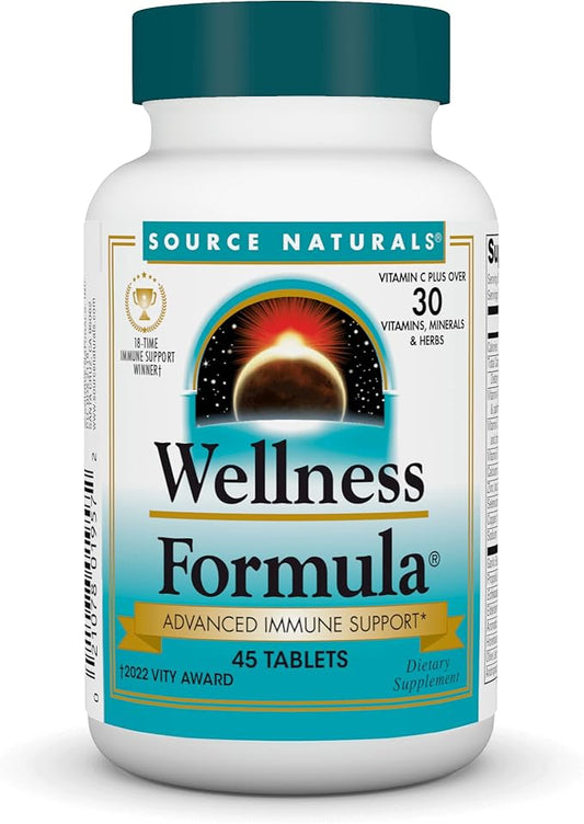 Source Naturals Wellness Formula Bio-Aligned Vitamins 45 Tablets