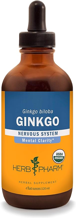 Herb Pharm Certified Organic Ginkgo Liquid 4 Ounce
