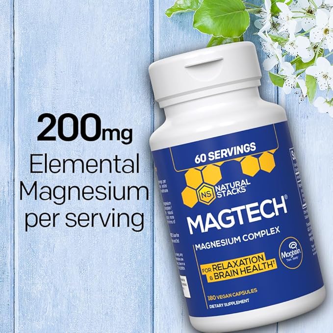 MagTech Magnesium Supplement 3 Forms 180 Magnesium