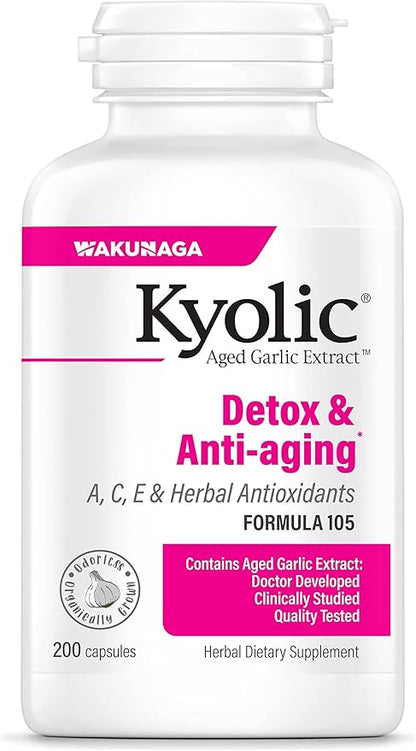 Kyolic Aged Garlic Extract Formula 105, 200 Capsules