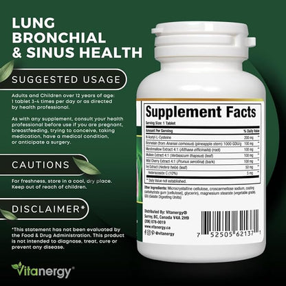 Sinus & Bronchial Health– Potent NAC, 90 Tablets-