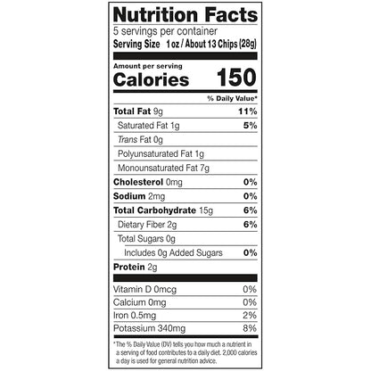 Kettle Brand Potato Chips, Unsalted Kettle Chips, 5 Oz (Pack of 15)