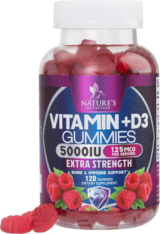 Vitamin D3 Gummies Extra Strength 5000 (125 mcg) 120 Gummies