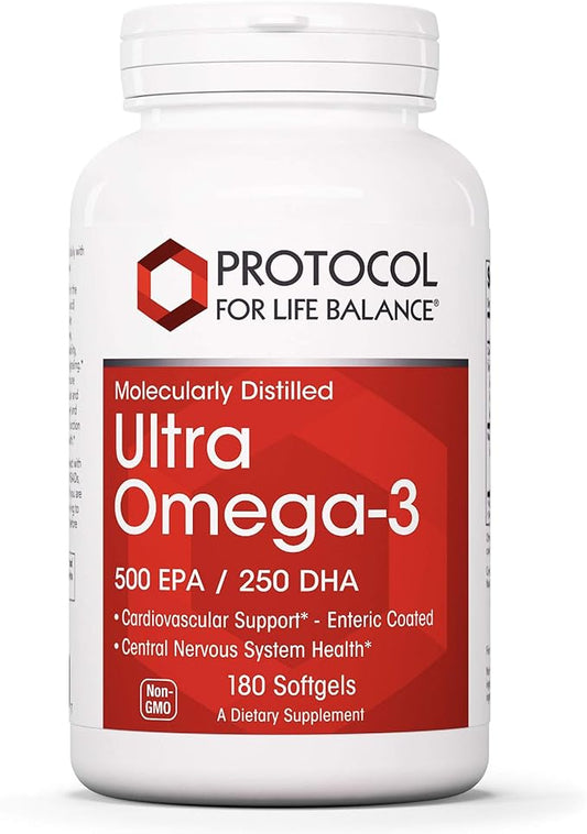 Protocol Ultra Omega-3-500mg EPA & 250mg DHA 180 Softgels