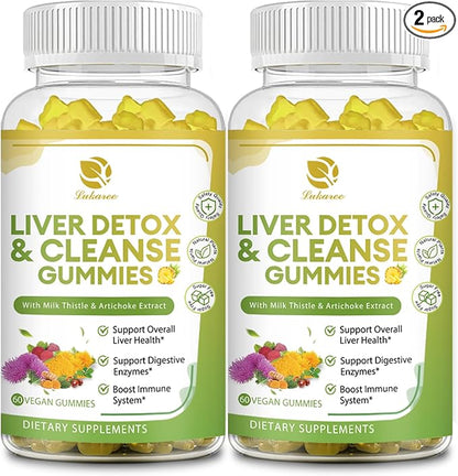 Liver Cleanse Detox & Repair Gummies 24 Potent w/3000MG Milk -120 Count