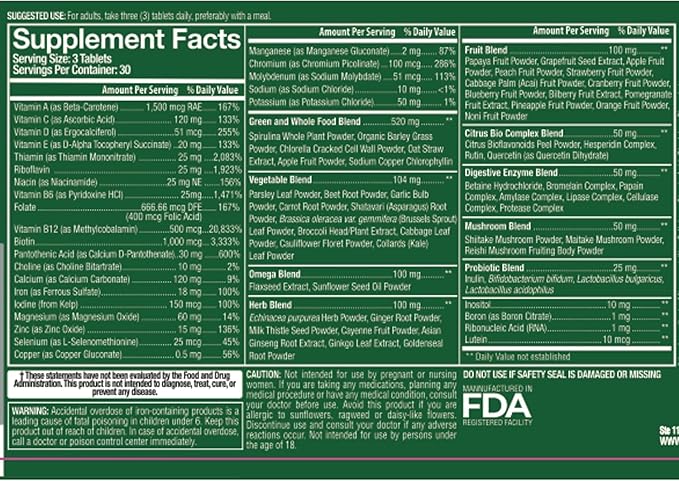 Whole Food Multivitamin for Men and (2)