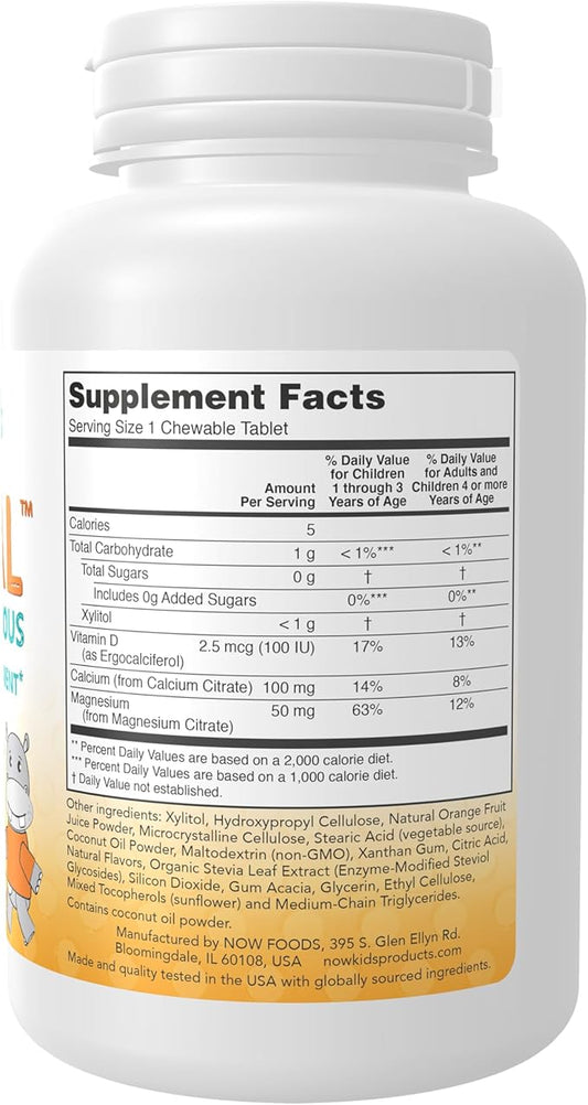 NOW Supplements, Kid Cal with Calcium 100 Chewables,