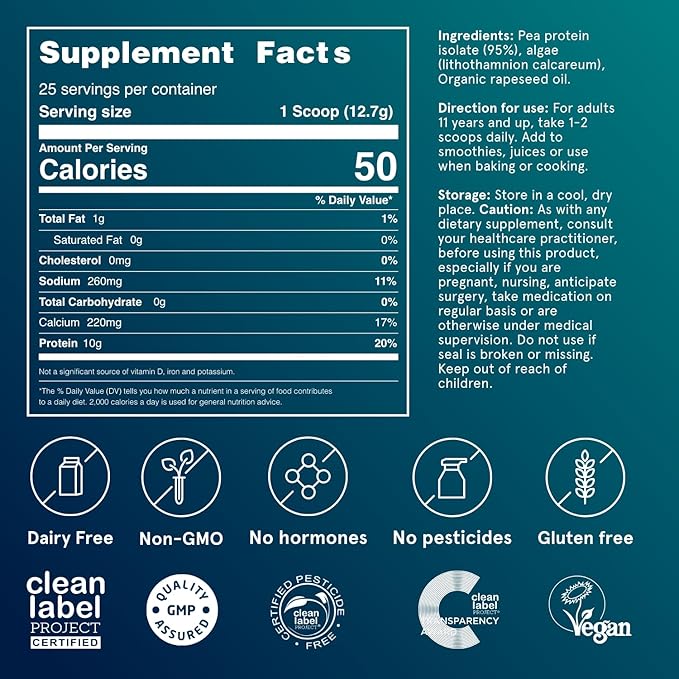 Puori Vegan Plant Protein Enhancer Powder 25 Servings