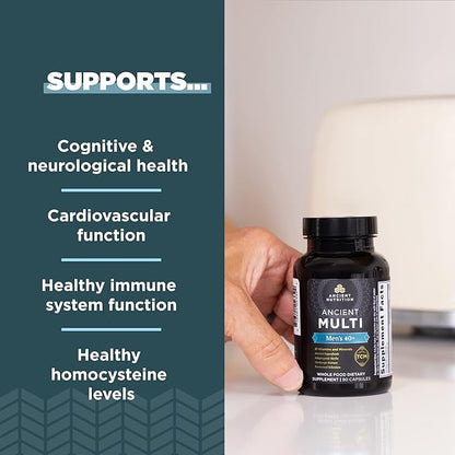 Multivitamin for Men by Ancient Nutrition, 40+ Once 90 ct, K2, Supports