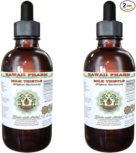 Hawaii Pharm Milk Thistle Alcohol-FREE Liquid 2x4 oz