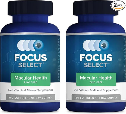 Focus Vitamins | Focus Select Zinc 180 Softgel 2 Pack| AREDS2 Based