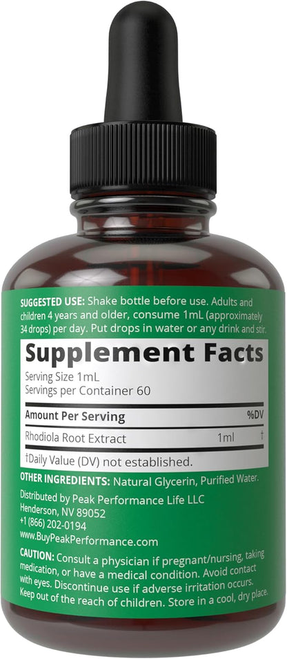 Rhodiola Rosea Liquid Drops Supplement