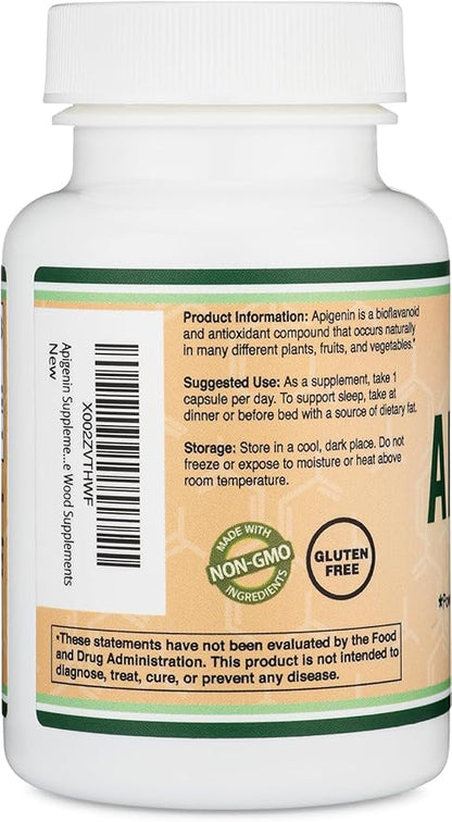 Apigenin Supplement - 50mg per Capsule, 120 Count
