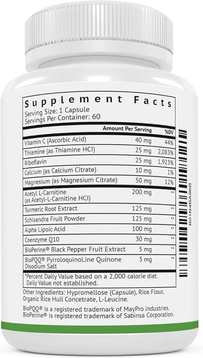 VitaMonk MITOTRAX™ Bio-Enhanced Mitochondrial Supplement Revitalize 100% All-Natural 60 Capsules
