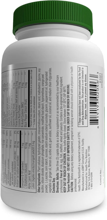 Health Thru Nutrition Physician's Multi-Vitamin Complex 60 Plus CoQ-10, Glutathione, 90)