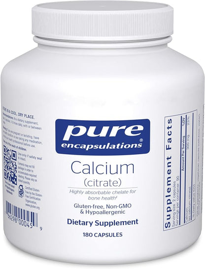 Pure Encapsulations Calcium (Citrate) 180 Capsules
