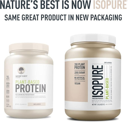 Isopure Unflavored Vegan Protein Powder, 20 Servings