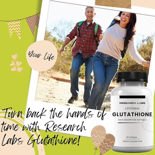 Research Labs Liposomal Glutathione Supplement w/Gluta-IV™, 100x Enhanced 2 Fer 1 Ad, 120 Total