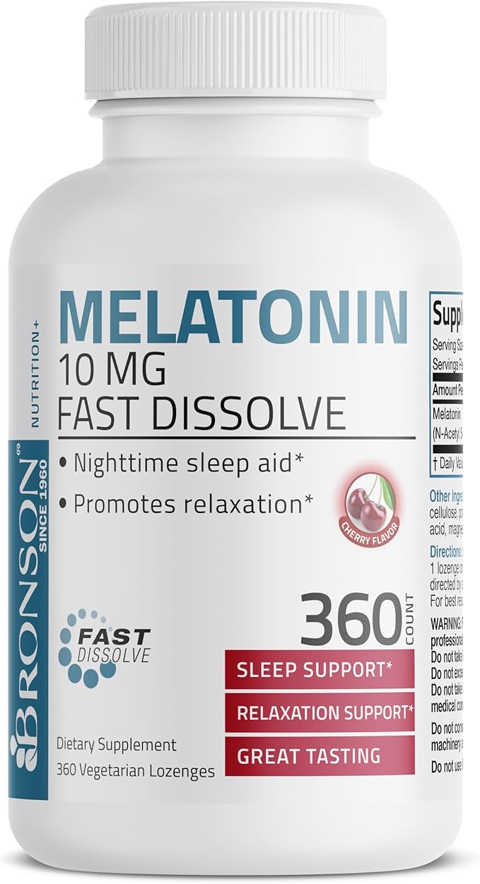 Bronson Melatonin 10mg Fast Dissolve Cherry 360 Count