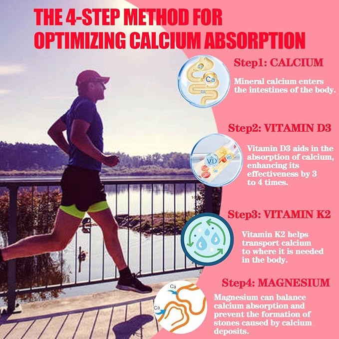Calcium Magnesium Zinc Gummies with Vitamin D3 & K2 High