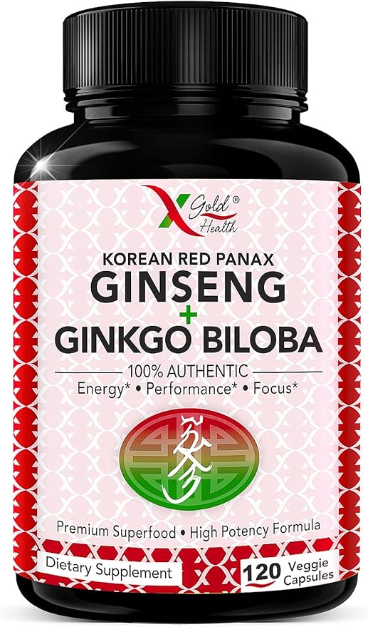 Korean Red Panax Ginseng 1200mg + -120 Vegan
