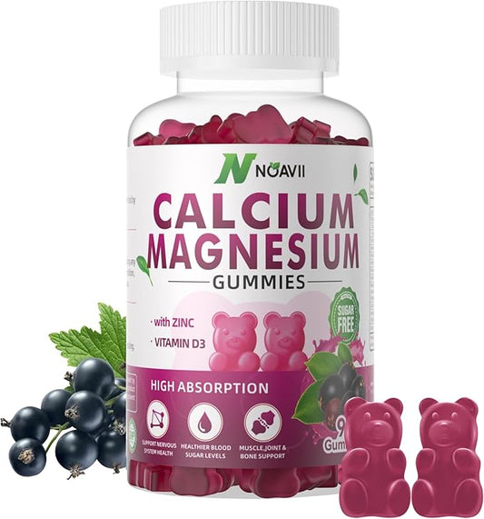 Calcium Magnesium Zinc Gummies with Vitamin D3, ashwagandha Flavor-90 Count