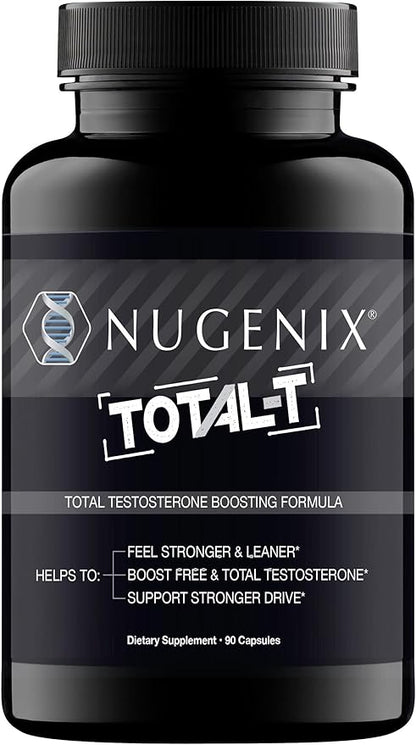 Nugenix Total-T, Free and Total Testosterone Booster Supplement for Men, 90 Count