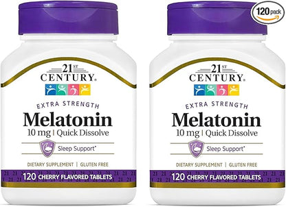 21st Century, Melatonin Quick Dissolve Tablets 10 mg, 120 Count 2)