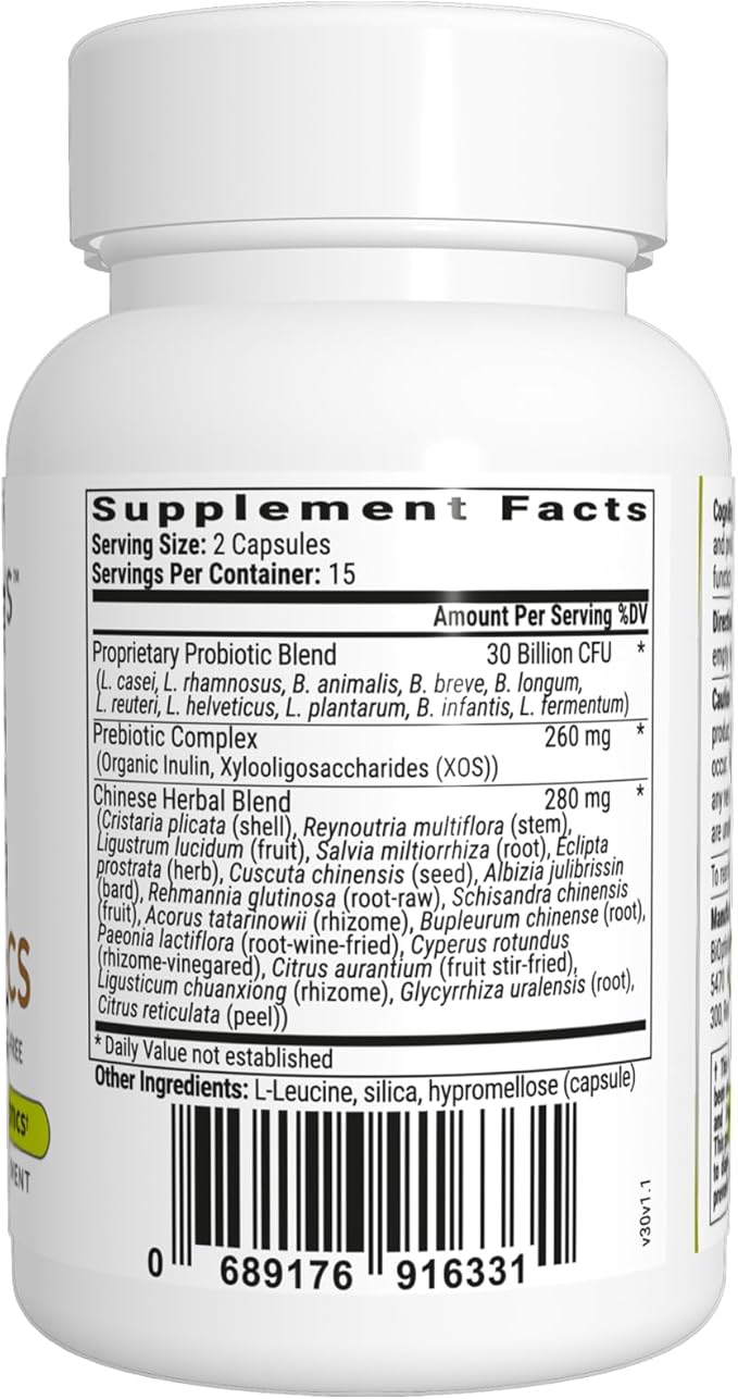 BiOptimizers Cognibiotics Probiotic Brain Supplement - Helps Support Mood, Better Focus, Memory, Mental Clarity - 30 Capsules