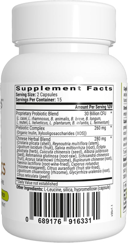 BiOptimizers Cognibiotics Probiotic Brain Supplement - Helps Support Mood, Better Focus, Memory, Mental Clarity - 30 Capsules